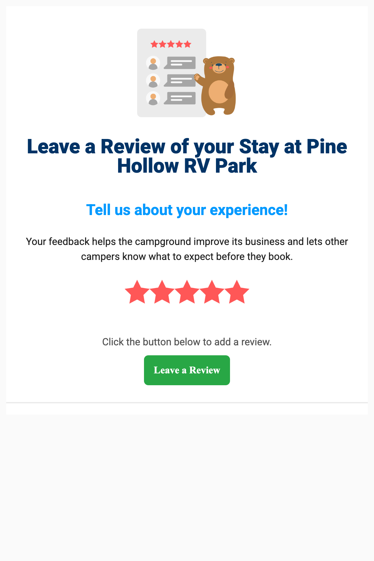 Review request email