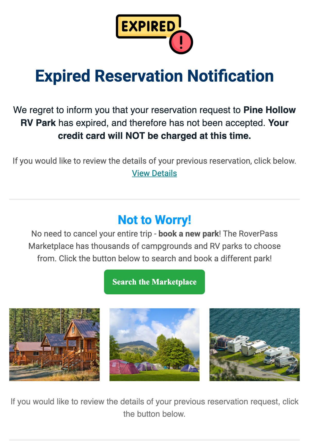Request expired email