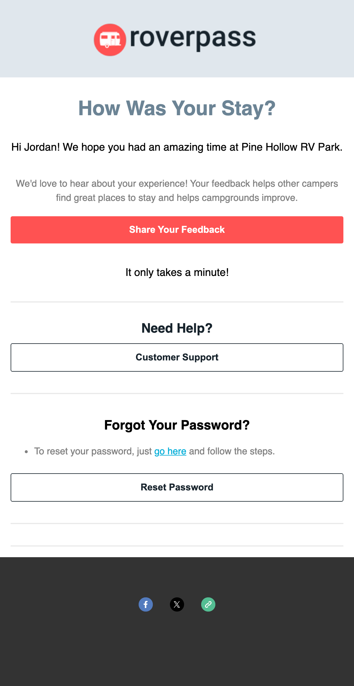 Guest survey email